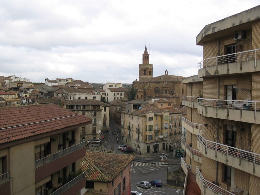Vista de Barbastro con su catedral